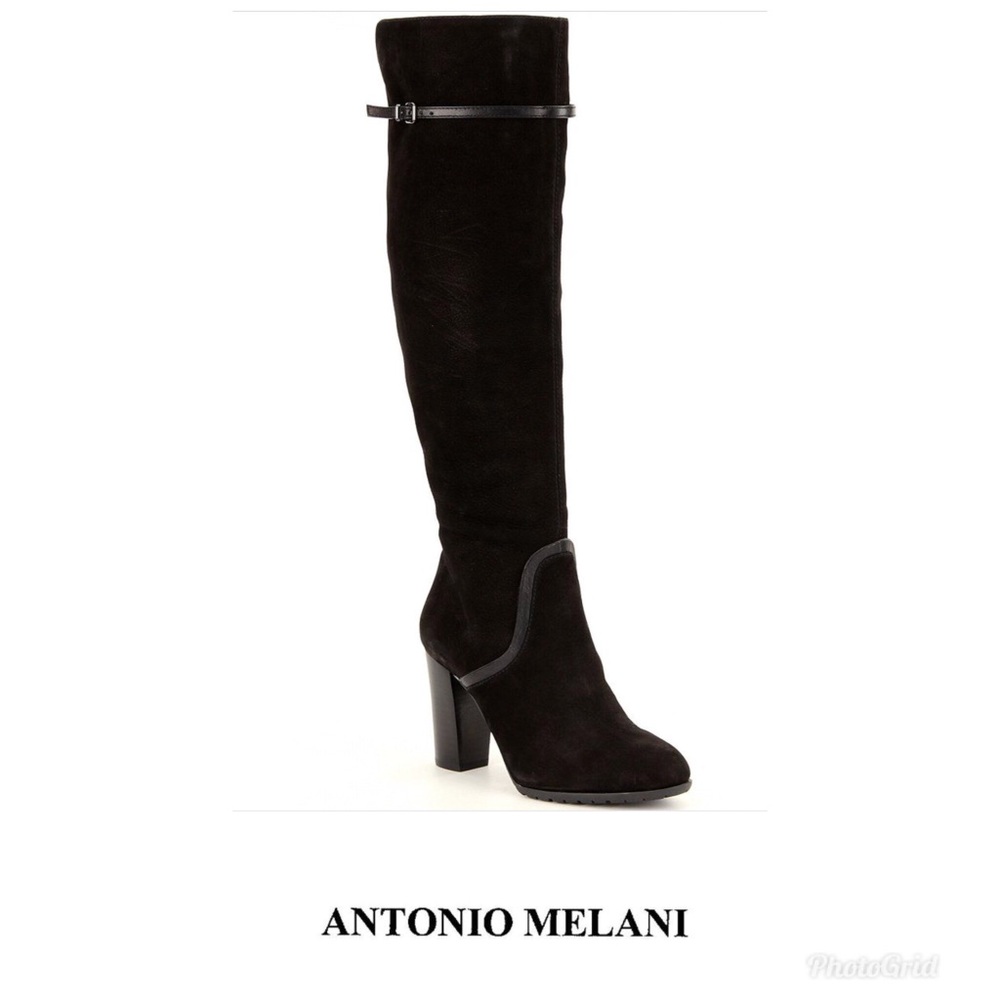 Antonio Melani Black Genuine Leather over Knee